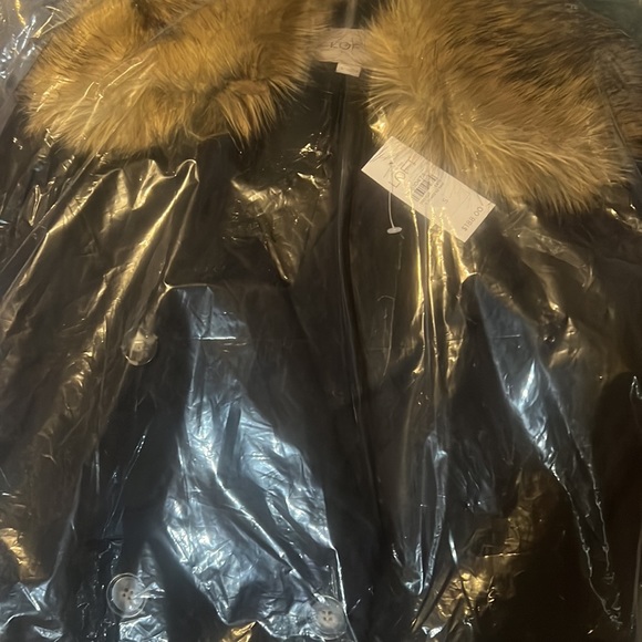 NWT-S,M,XL- Ann Taylor Loft Faux Fur Collar Coat - Forever Navy - Picture 11 of 12